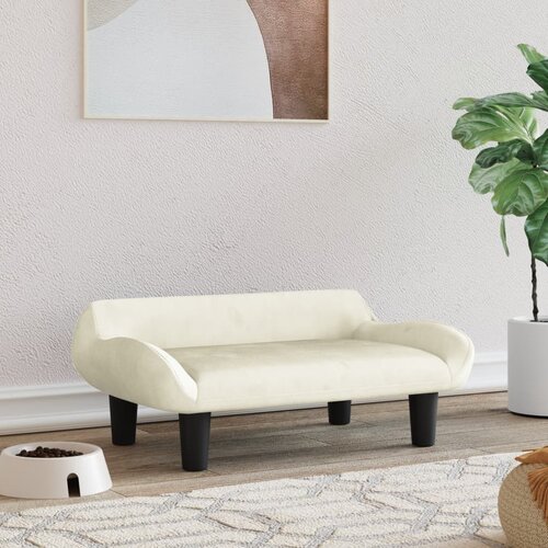 VidaXL Krevet za pse krem 70 x 40 x 24 cm bar&amp;scaron;unasti Slike