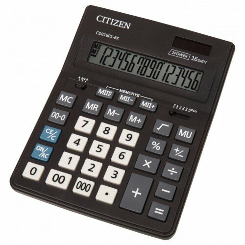 Stoni poslovni kalkulator Citizen CDB-1601-BK Slike