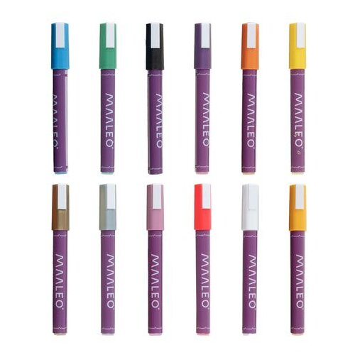 Maaleo akrilni markeri, set od 12 boja, 8 ml Slike