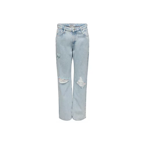 Only Jeans hlače 15281259 Modra Straight Fit