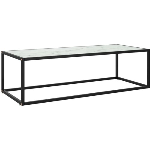 Furnova Klubska mizica črna z belim marmornim steklom 120x50x35 cm, (21913270) Cene