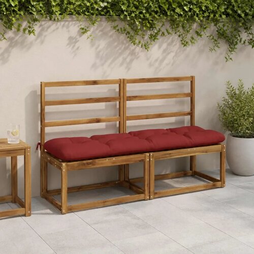  Jastučići za klupe VIANEN 2 kom. 100% poliester Crvena - Crvena 150 x 40 x 12 cm Cene