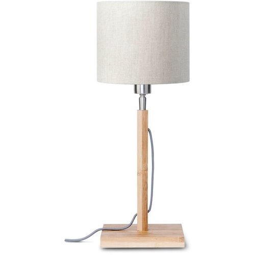 Good&amp;amp;Mojo Stolna lampa s bež abažurom i strukturom od bambusa Fuji Slike