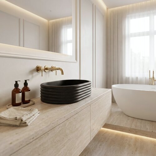 REA Bath Nadgradni umivaonik Nicoletta Black Slike