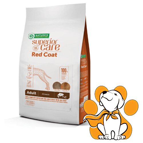 Nature's Protection Red Coat Adult All Breed Salmon 4kg, Hrana Na Bazi Lososa Cene