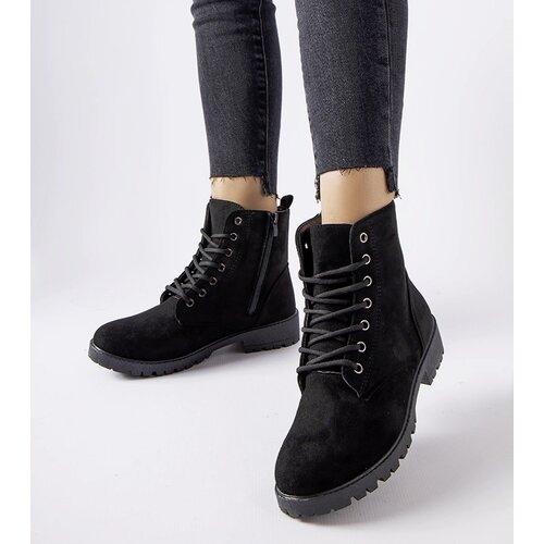 Gemre Black insulated eco-suede hiking boots Rosing Cene