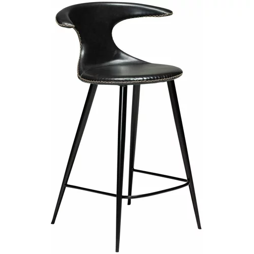DAN-FORM Denmark Črn barski stol iz umetnega usnja Flair, višina 90 cm