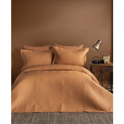  Prekrivač SET ISSIMO DOUBLE - Simply Satin - TERRA COTA Cene
