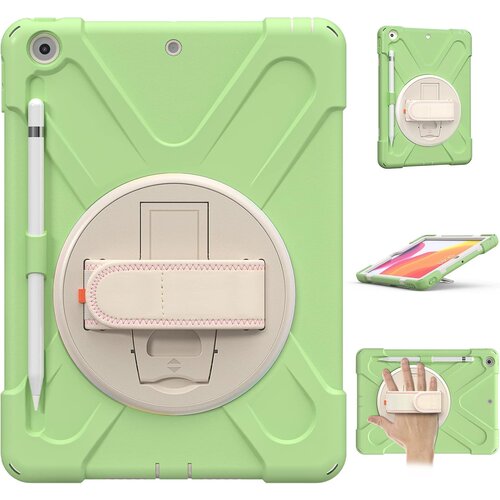 NIKCORP Ovitek za iPad 9.7 (2017/2018), trpežna za&scaron;čita s stojalom, ročajem in naramnim pasom, troslojna konstrukcija, zelen, (5000139271) Cene