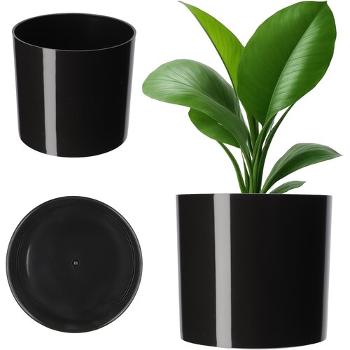 KADAX Okrogel plastični cvetlični lonec 13,5 cm črne barve, (5000350006) Cene