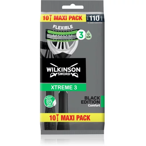 Wilkinson Sword Xtreme 3 Black Edition brivniki za enkratno uporabo 10 kos 10 kos