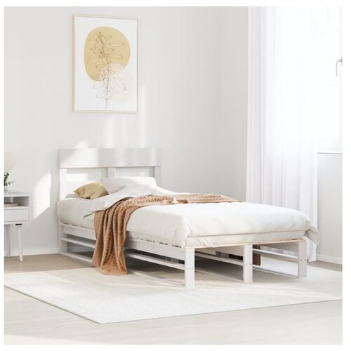 VidaXL Okvir kreveta bez madraca bijeli 100x200 cm konstruirano drvo Slike