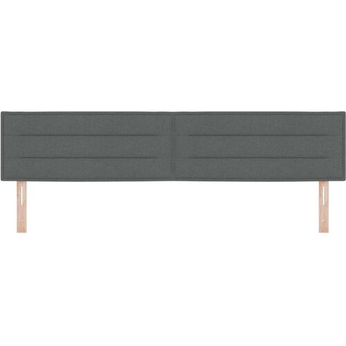 vidaXL Naslon za glavu Set od 2 Tamnosiva Drvo i tkanina 200 x 7 x 78 cm Cijene
