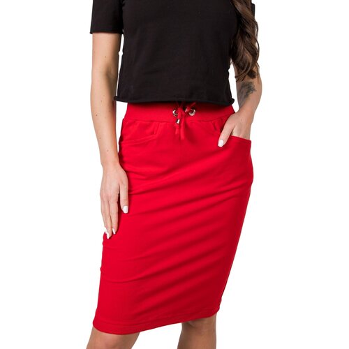 BASIC Feel Good Skirt-RV-SD-4793-1.32-Red Cene