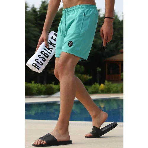 Madmext Swim Shorts - Green - Plain