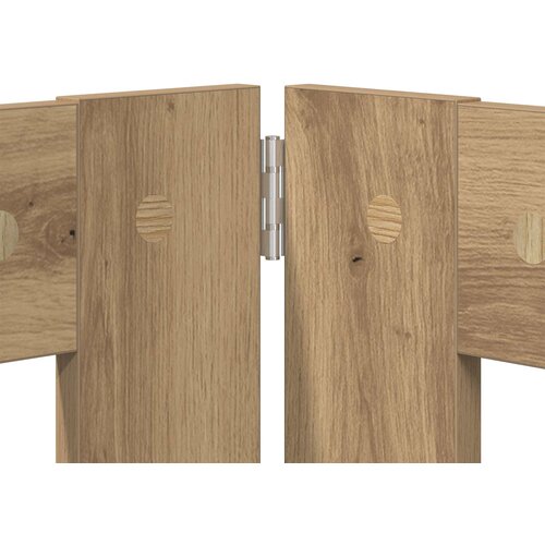  Vrata za pse s postoljem 2 pcs Hrast artisan 80 x 80 cm Slike