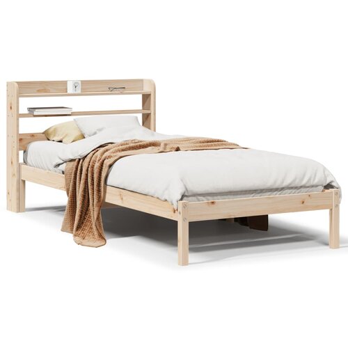 VidaXL Okvir kreveta bez madraca 75 x 190 cm od masivne borovine Slike