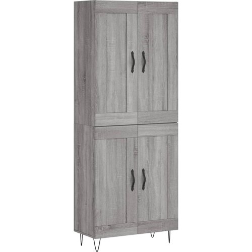 vidaXL Visoka komoda siva sonoma 69,5x34x180 cm inženirski les, (20806712) Cene