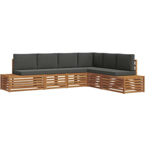  Setovi sofa s jastukom 6 Komad Prirodna i antracit Slike