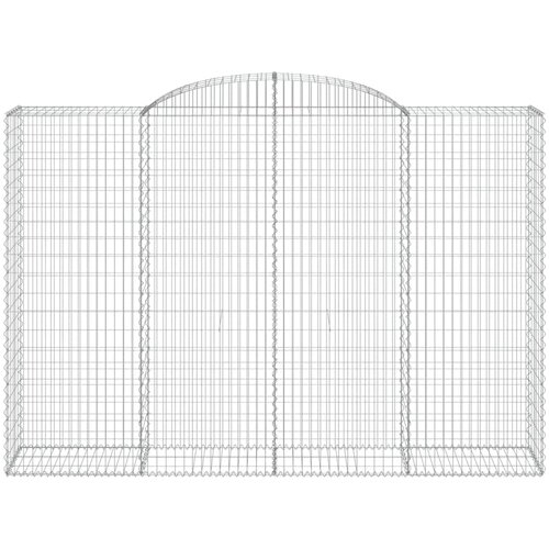  Lučne gabionske ko&amp;scaron;are 2 kom 300x50x200/220cm pocinčano željezo Slike