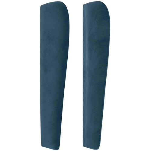  Uzglavlje s u&amp;scaron;ima tamnoplavo 93x23x118/128 cm bar&amp;scaron;unasto Slike