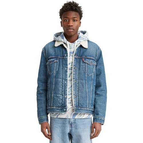Levi's Jeans jakne TYPE 3 SHERPA TRUCKER Modra Cene
