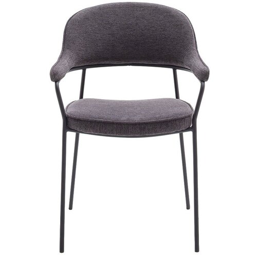 Unique Furniture Temno siv jedilni stol z nasloni za roke Kindersley &amp;ndash; Slike
