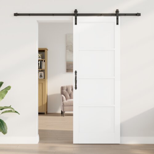vidaXL Klizna Vrata s Opremljenjem bijela 78x211 cm čvrsto borovo drvo Cene