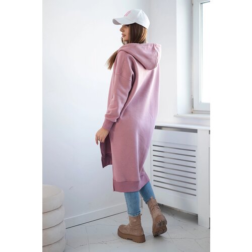 Kesi Insulated sweatshirt with slits on the sides, dark pink Cene