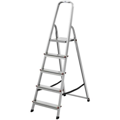 Krause Corda Stojeće ljestve s gazi&amp;scaron;tem (Radna visina: 3 m, Broj stuba: 5 stepenica, Dubina gazi&amp;scaron;ta: 80 mm, Aluminij) Slike