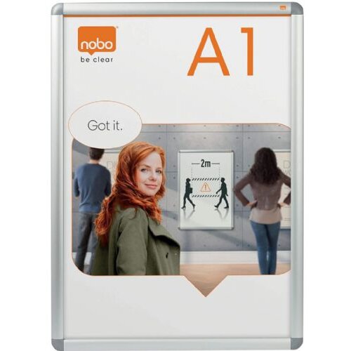Nobo okvir za sliko a1 594x841 aluminij s klip pripenjanjem Slike