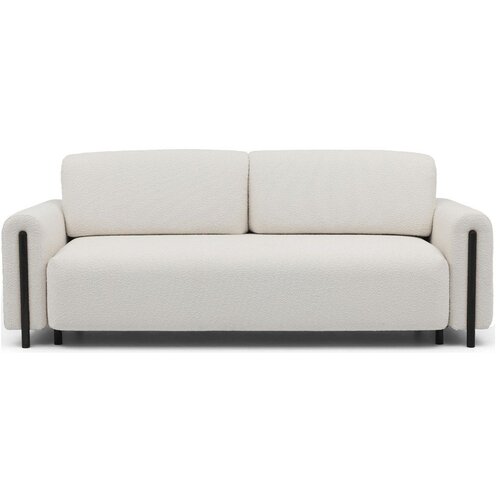 ELTAP Sklopiva/s prostorom za odlaganje sofa od boucl&amp;eacute; tkanine boje slonovače 244 cm Arcadova &amp;ndash; Slike