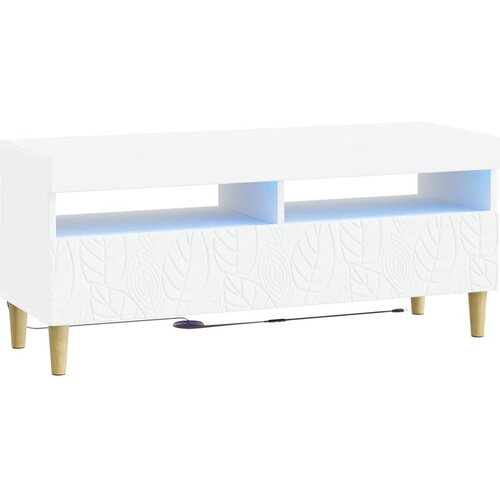 vidaXL LED TV kabinet Bijela Konstruirano drvo - Bijela Cene