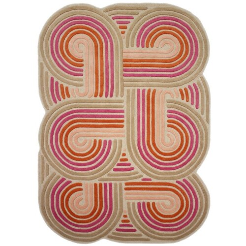 Flair Rugs Ružičasti ručno rađen vunen tepih 140x200 cm Spiral Shaped &amp;ndash; Slike