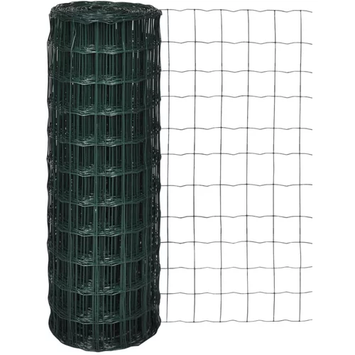 vidaXL euro ograda čelična 10 x 1,0 m zelena
