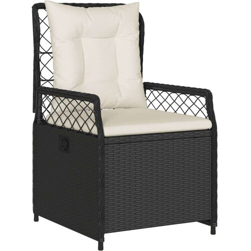 VidaXL 5-dijelni vrtni blagovaonski set s jastucima od poliratana crni Slike