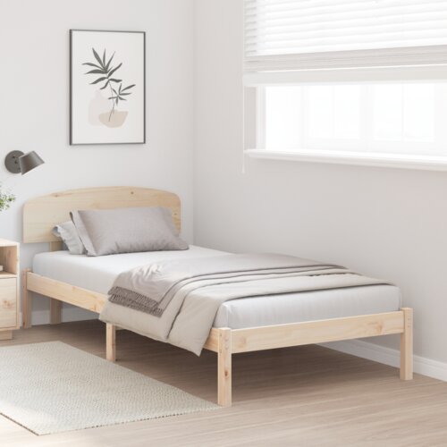 vidaXL Krevet s uzglavljem 75x190 cm Solidno drvo Bora Cijene