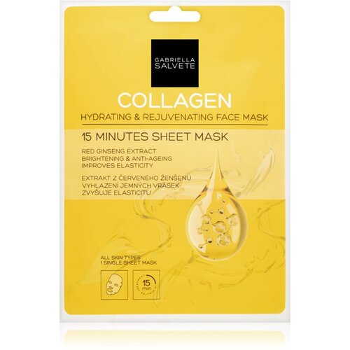 Gabriella Salvete Face Mask Collagen Sheet maska za sjaj i zaglađivanje kože lica 1 kom Slike