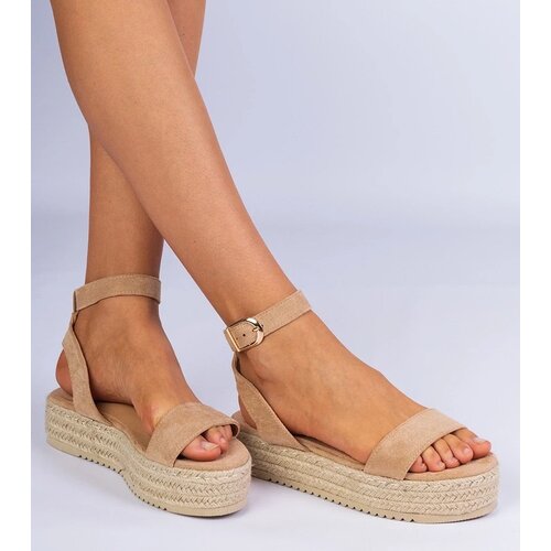 D/CEO marka niezdefiniowana Beige espadrille sandals on a platform Kalesio Cijene