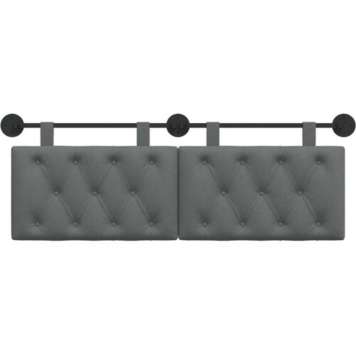  Držeće uzglavlje Zidne Tamno siva 130 x 55 x 7 cm tkanina - Tamno siva 120 cm bez LED Slike
