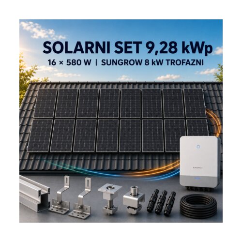  Solarni set 8 kW trofazni &ndash; Tongwei 9,28 kWp + Sungrow SG8.0RT Cijene