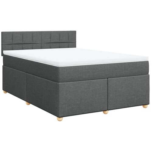 Maison Chic Box spring postelja - Vzmetna postelja z vzmetnico temno siva 160x200 cm blago SL17898, (21894535) Cene