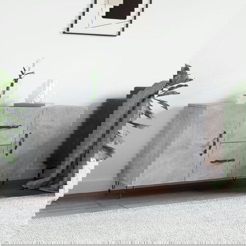 vidaXL Komoda betonsko siva 100x36x60 cm inženirski les Cene