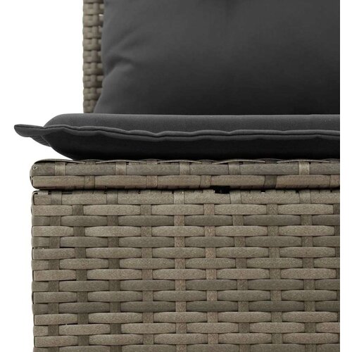 vidaXL 10-dijelni set vrtnih sofa od poliratana s jastucima sivi Cijene