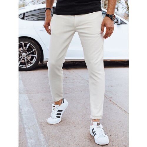 DStreet Spodnie męskie joggery ecru Slike