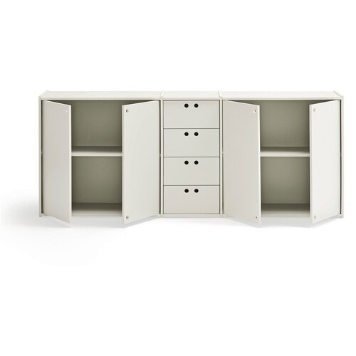 Teulat Kremno bela komoda 197x80x40 cm Wally &amp;ndash; Slike