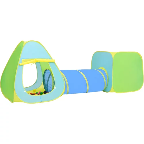 vidaXL Otroški šotor za igranje s 350 žogicami večbarven, (20812786)