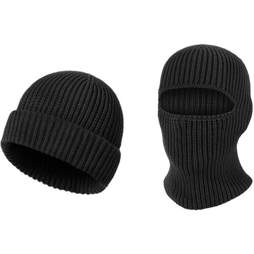 INF Pletena balaclava - zimska pokrivala Black, (21658215) Slike