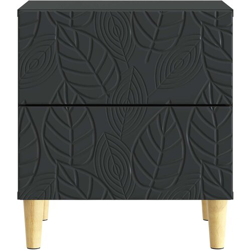  Noćni ormarić 2 pcs Crna 43 x 34,5 x 48 cm Konstruirano drvo Slike
