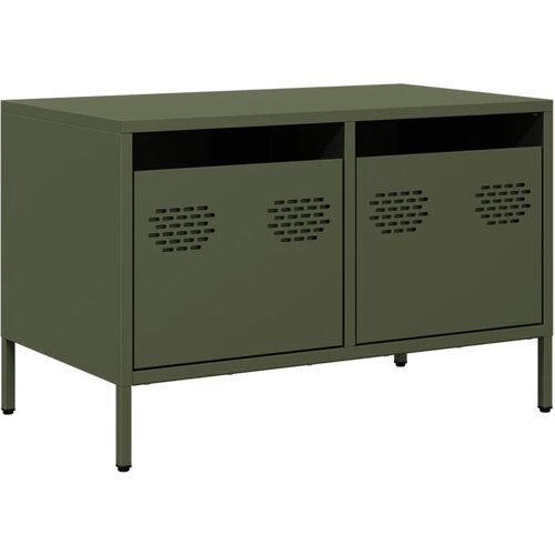 Maison Chic TV omarica - TV enota - Televizijska omarica olivno zelena 68x39x43,5 cm hladno valjano jeklo, (21698751) Cene